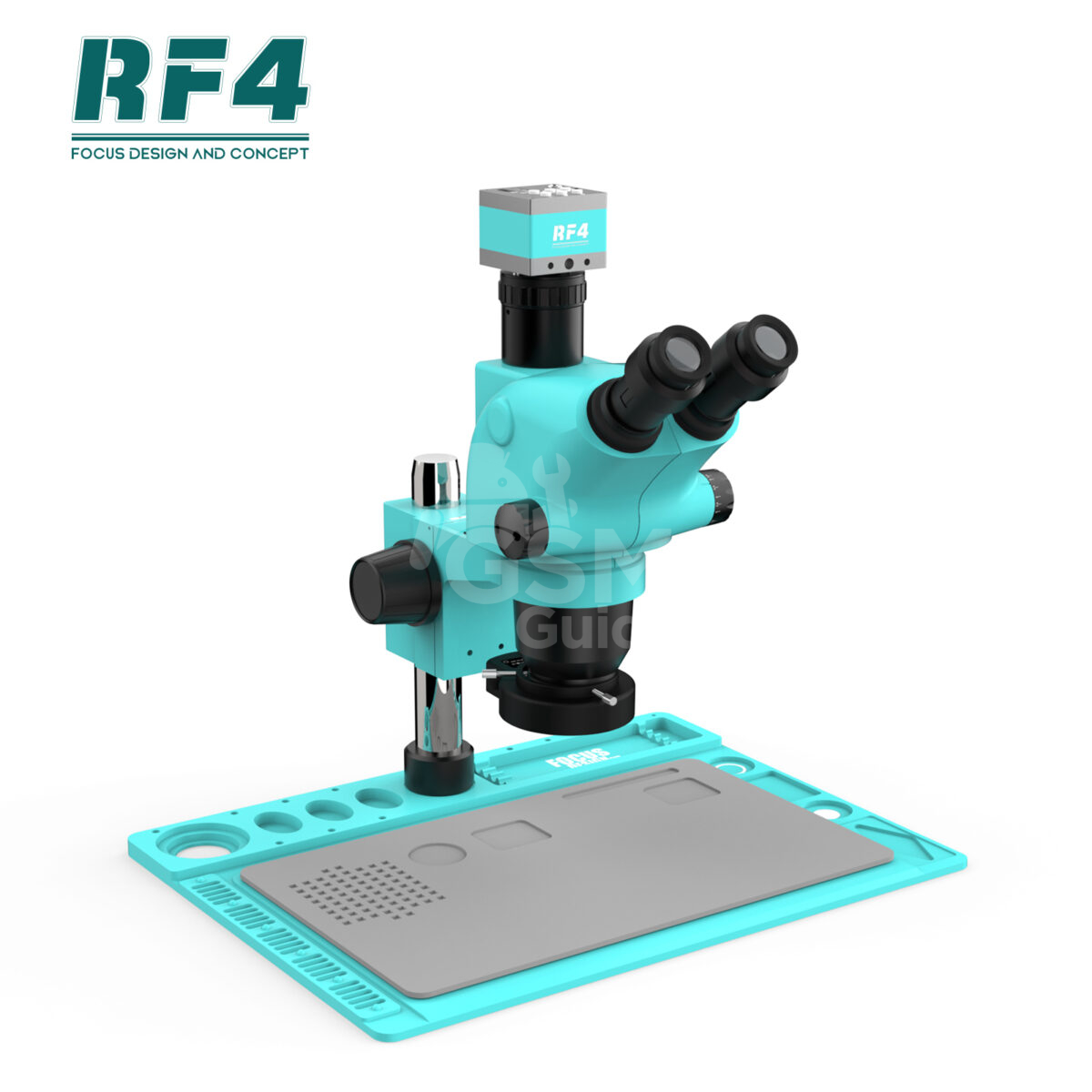 RF4 RF6565TVD2-2KC2 6.5-65X Trinocular Stereo Zoom Microscope with Aluminum Alloy Base – Image 3