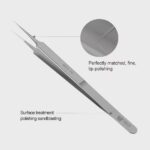 BST-19 Precision Tweezers Stainless Steel Straigh Flywire Tweezers Pliers with Fine Tip Supper Sharp Needle – Image 3