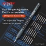Tournevis électrique XZZ ES24 à double couple réglable avec 24 embouts