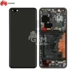 Bloc écran complet d'origine avec cadre et batterie pour Huawei P40 Pro