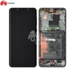Bloc écran complet d'origine avec cadre et batterie pour Huawei Mate 50 Pro Noir