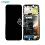 Écran complet d'origine avec cadre et batterie pour Honor X8C Noir