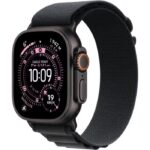 Apple Watch Ultra 3 GPS + Cellular - 49mm - Boîtier Noir Titane - Bracelet Noir Alpine Loop - S