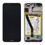 Bloc écran Noir complet pré-monté sur châssis avec batterie pour Huawei Y6 2018