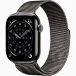 Apple Watch Series 11 GPS + Cellular - 46mm - Boîtier Slate Titane - Bracelet Slate Boucle Milanese
