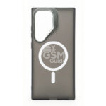 Coque silicone avec MagSafe en couleur Gris S25 Ultra, S25, S25 Plus, S23 Ultra et S24 Ultra