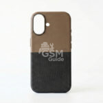 Coque en cuir pour iPhone 16 - Marron