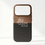 Coque en cuir pour iPhone 17 Pro - Marron