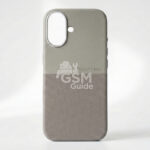 Coque en cuir pour iPhone 16 - Gris