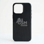 Coque en cuir pour iPhone 15 Pro Max / 16 Pro Max - Noir