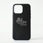 Coque cuir noire pour iPhone 16 Pro Max/ iPhone 15 Pro Max/ iPhone 15