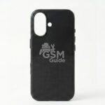Coque en cuir pour iPhone 16 - Noir