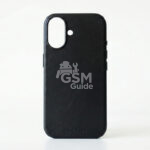 Coque cuir noire pour iPhone 16