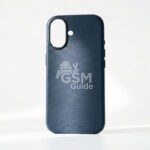 Coque cuir noire pour iPhone 16