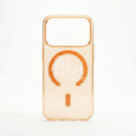Coque silicone transparente orange avec MagSafe pour iPhone 17 Pro