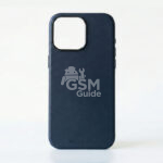 Coque cuir bleue pour iPhone 16 Pro Max/ iPhone 15 Pro Max/ iPhone 15
