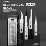 LUOWEI LW-K1S 4-in-1 Pry Blade Set – Kit de lames haute résistance pour retrait colle IC CPU