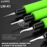 LUOWEI LW-K1S 4-in-1 Pry Blade Set – Kit de lames haute résistance pour retrait colle IC CPU – Image 4