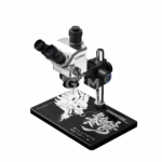 LUOWEI TR03-B3TV 7-68X Trinocular HD Stereo Microscope for Phone & PCB Repair