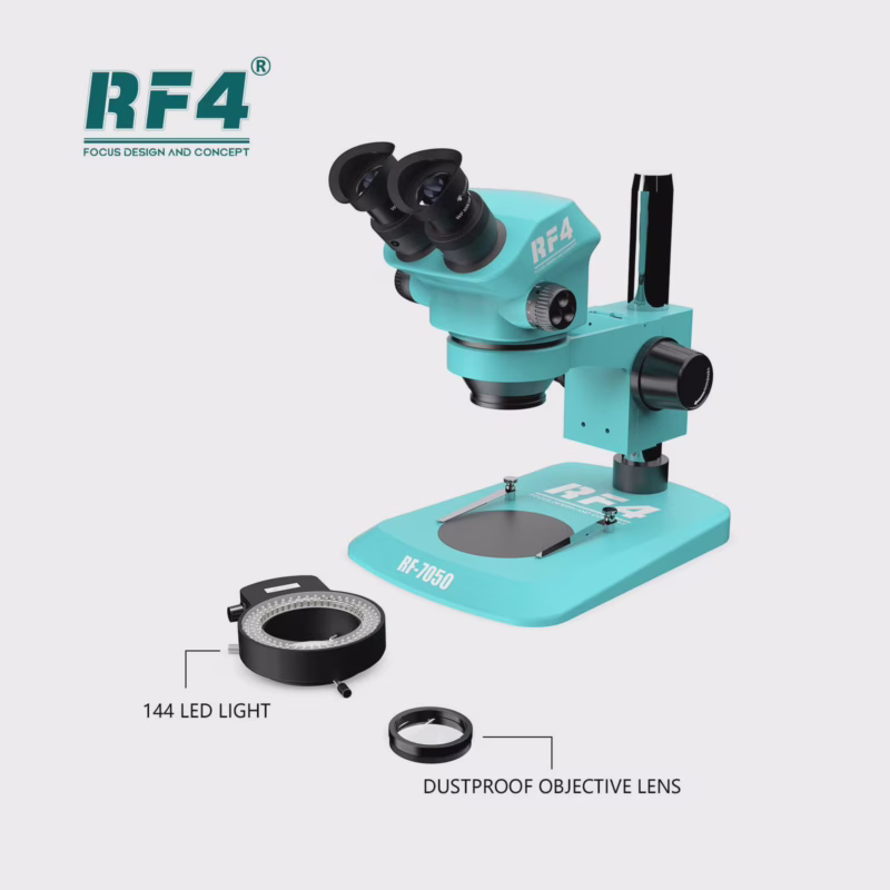 Hb495dec3e0b941efbb1f0a9ba8d57908m RF4 RF-7050 TRINOCULAR STEREO MICROSCOPE – Image 1