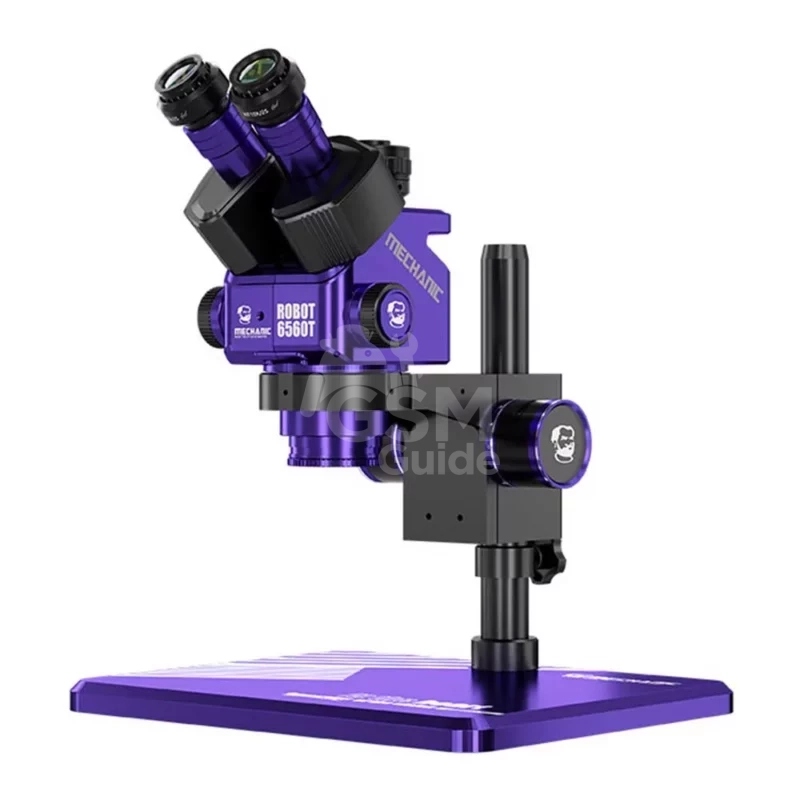 Mechanic-Robot-6560T-B11-Trinocular-Stereo-Microscope Mechanic ROBOT 6560T-B11 6.5-60X Trinocular Stereo Microscope – Image 1