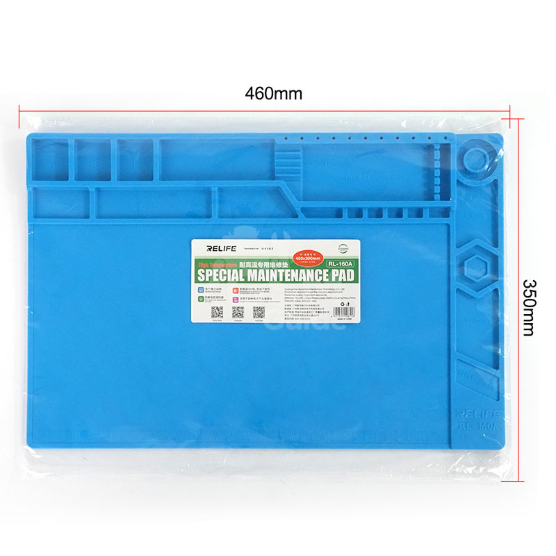 RELIFE_RL_160A_high_temperature_special_maintenance_pad_1655347303835_2 RELIFE RL-160A Heat Insulation Silicone Pad Heat-Resistant Soldering Station Maintenance Platform Mat Mainboard Repair Pad – Image 1