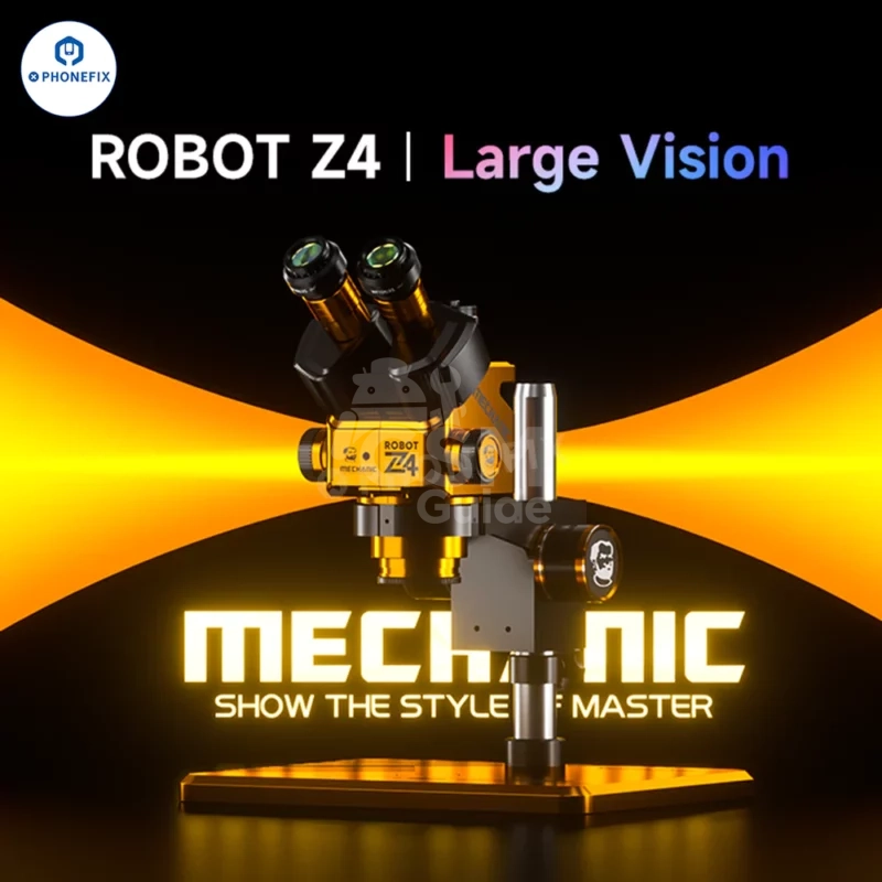 ROBOT-Z4-_-__01 MECHANIC ROBOT Z4 6560T 7060T Trinocular Stereo Industrial Microscope Continuous Zoom WF10X25 – Image 1