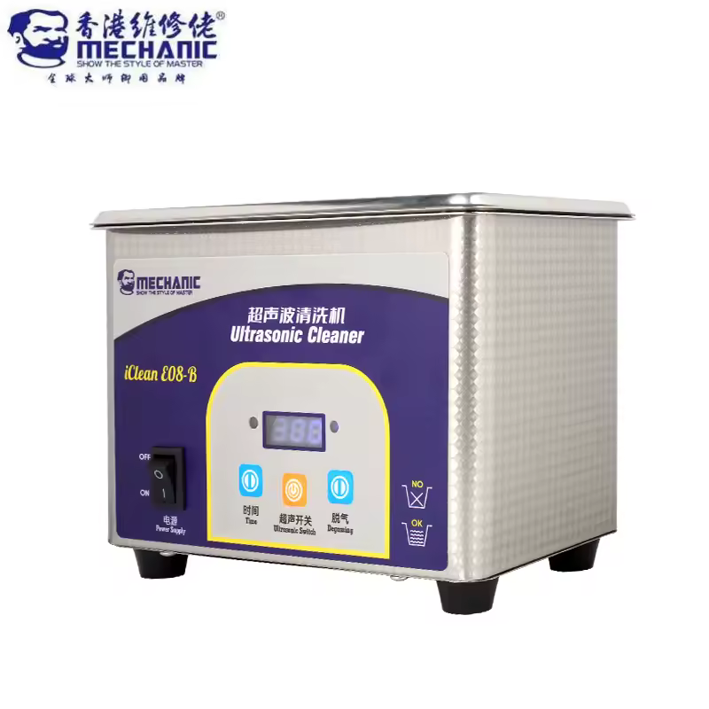 Scf18e507e0f04120a3630071690fc3d8M.jpg_960x960q75.jpg_ Nettoyeur à ultrasons numérique MECHANIC iClean E08-B grande capacité pour composants électroniques et téléphones mobiles – Image 1