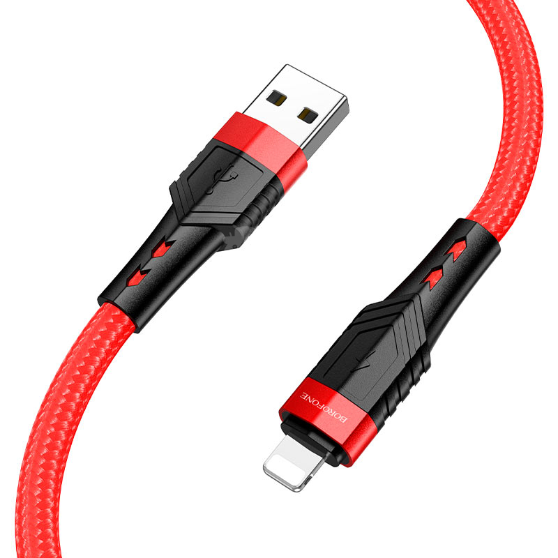 borofone-bu35-influence-charging-data-cable-usb-to-ltn Câble Borofone iPH BU35 – Image 1