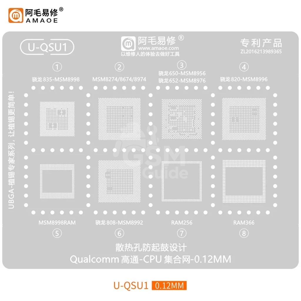qus1 AMAOE U-QSU1 Stencil Qualcomm CPU Snapdragon – Image 1