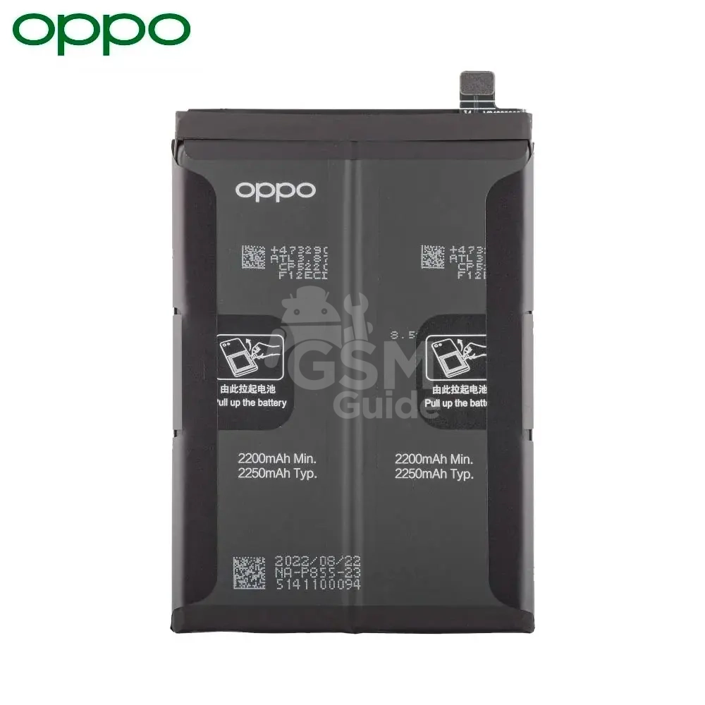 55755 Batterie d'origine OPPO Find X5 Lite/Reno7 5G/Reno8 5G – Image 1