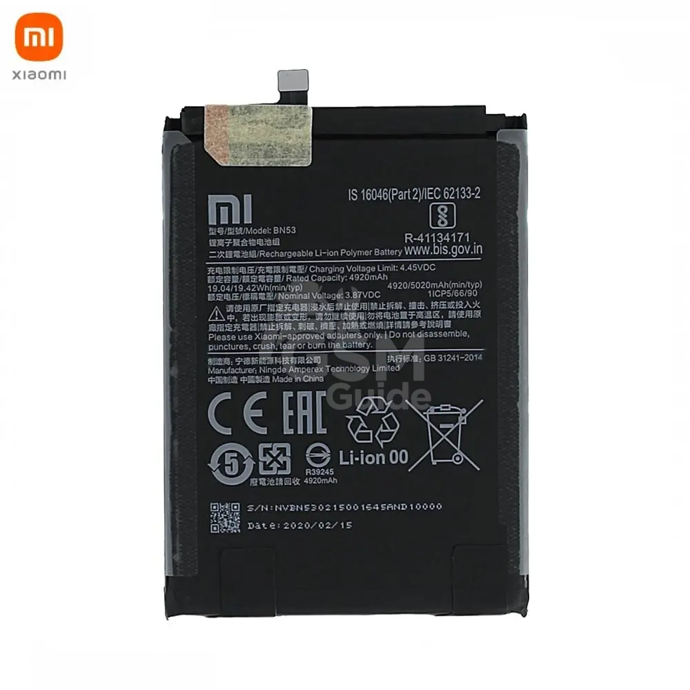 64091 Batterie Originale Xiaomi Redmi Note 9 Pro 4G/Redmi Note 10 Pro 4G – Image 1