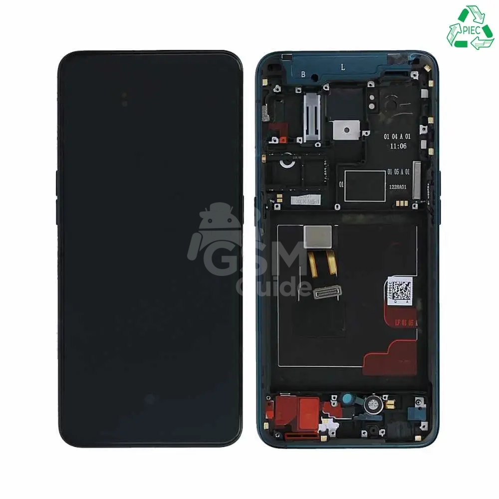 73725 Afficheur d'origine avec cadre pour OPPO Reno2 bleu – Image 1