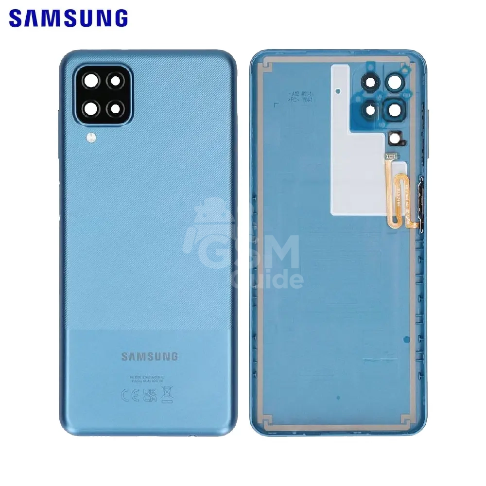 32007 Cache Arrière Original Samsung Galaxy A12 Nacho A127 Bleu – Image 1