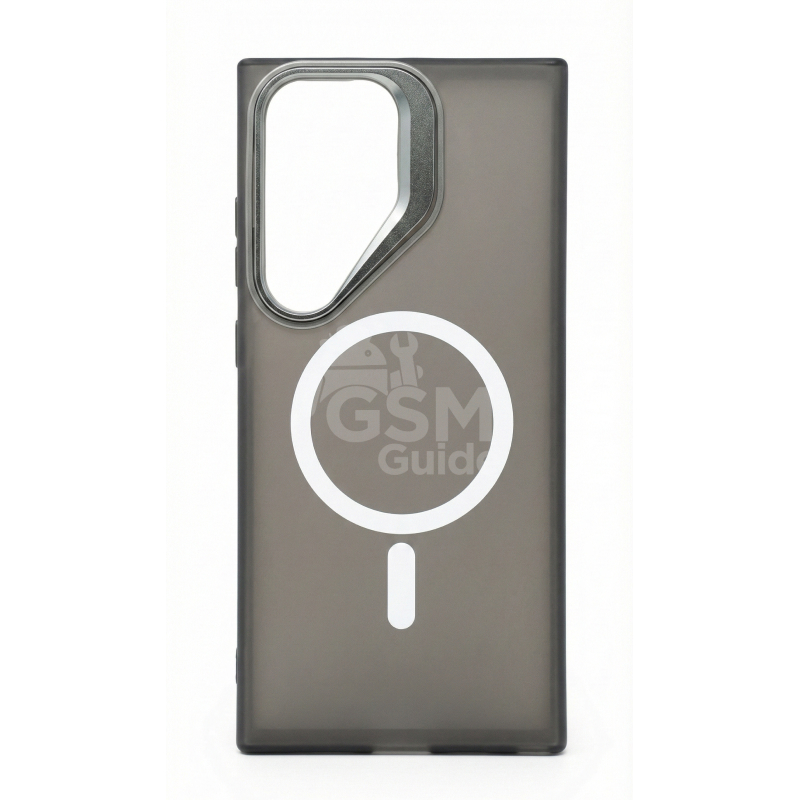 A4 - 1 Coque silicone avec MagSafe en couleur Gris S25 Ultra, S25, S25 Plus, S23 Ultra et S24 Ultra – Image 1