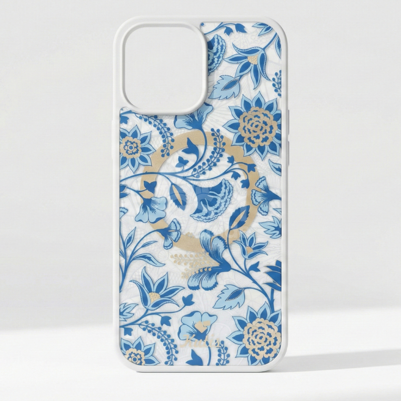 A4 - 18 Coque Silicone avec magsafe pour iPhone 15 Pro Max / 16 Pro Max - Floral – Image 1