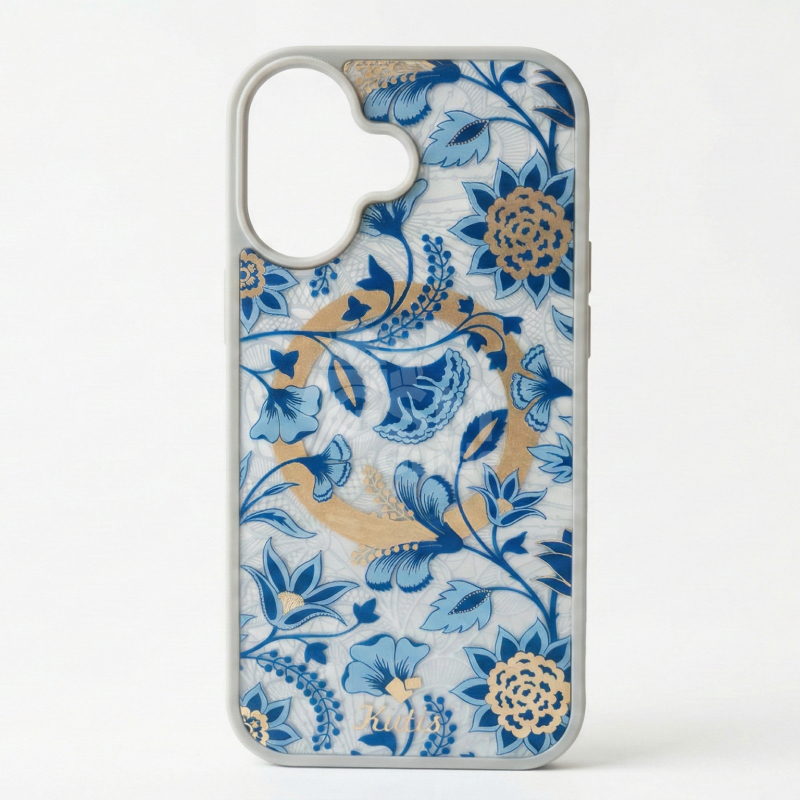 A4 - 26 Coque Silicone avec magsafe pour iPhone 17 - Floral – Image 1