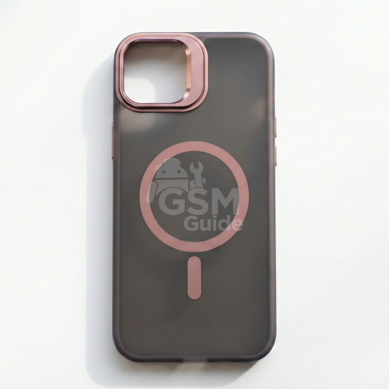 A4 - 5 Coque Silicone avec magsafe pour iPhone 14 Plus / 15 Plus /16 - Rose – Image 1