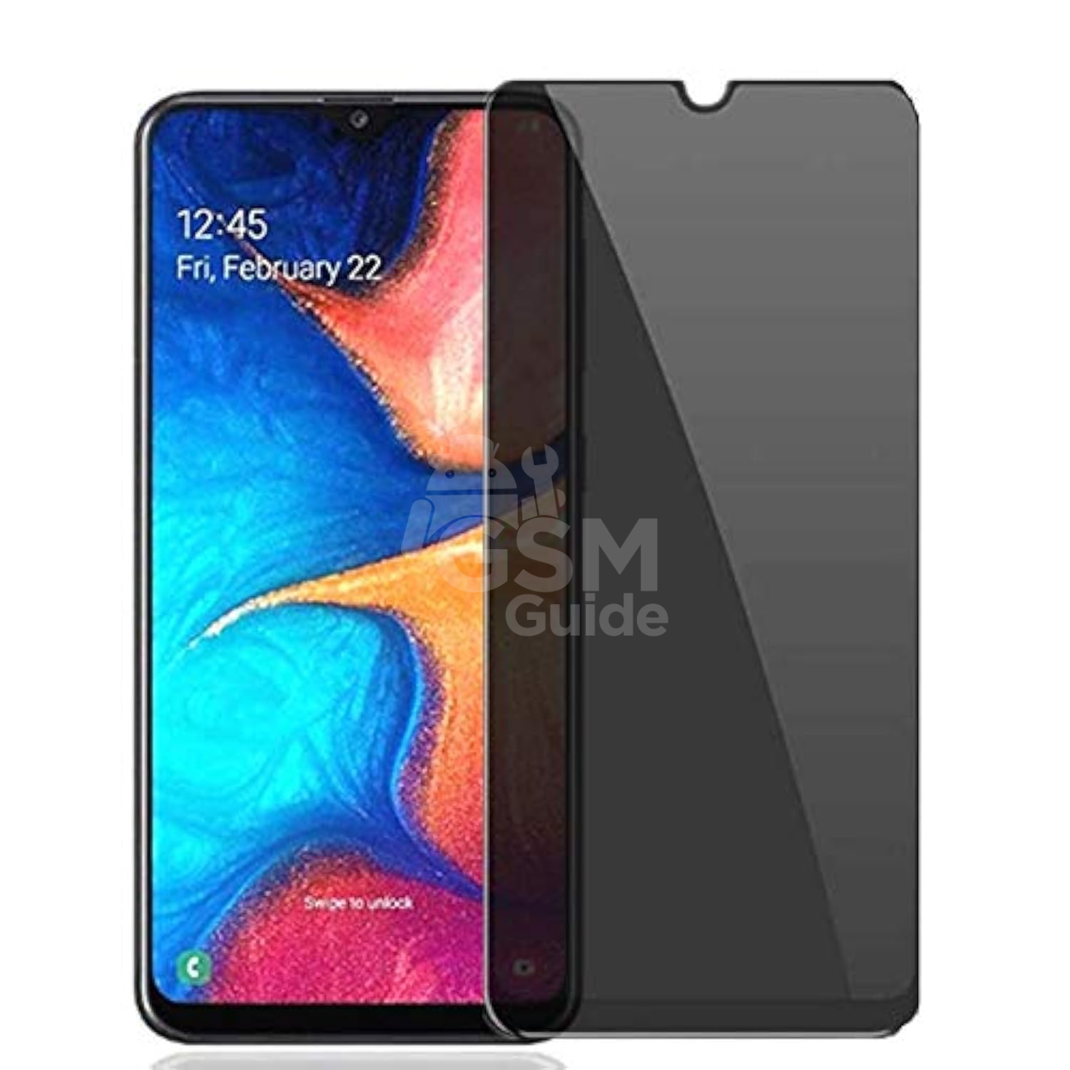 61wXaDewPsL Film de protection hydrogel VWK privacy clear film Galaxy A20 – Image 1