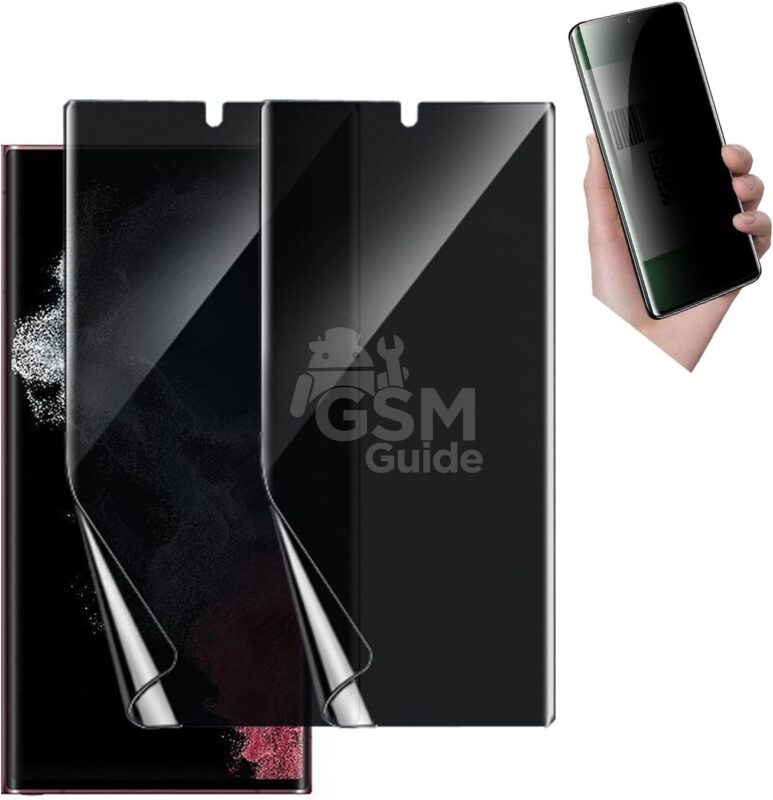 641ae8e019fd8d1fca144053-byiuihs-2-pcs-privacy-screen-protector Film de protection hydrogel VWK privacy matte film Samsung Galaxy S22 / S22 Ultra / S22+ – Image 1