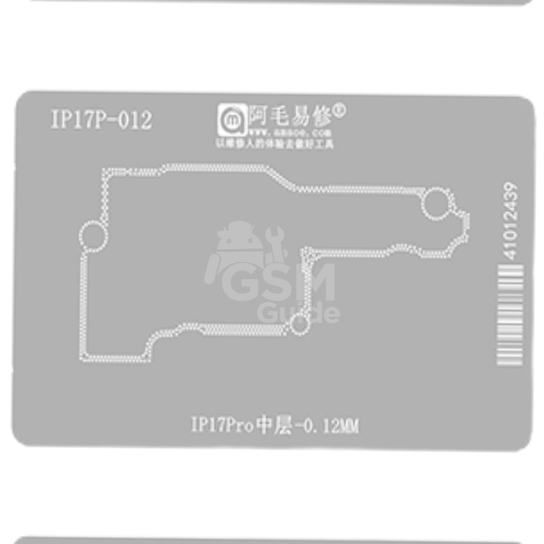 XynUDN01Rg AMAOE IP17P-012 Stencil (iPhone 17 Pro) – Image 1