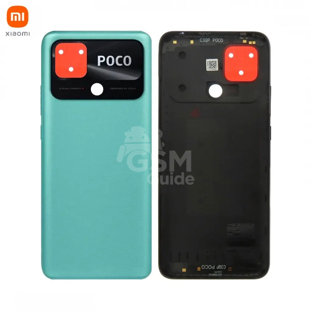 Cache Arrière Original Xiaomi Poco C40 Vert Corail Cache Arrière Original Xiaomi Poco C40 Vert Corail – Image 1