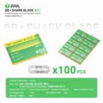 2UUL BB01 Shark No.01 Double Edge Screen Repair Blade (100Pcs/Box) – Image 3