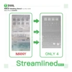 2UUL BG01 ABCD Reballing Stencil for iPh 8-16PM (4pcs/pack) – Image 3
