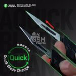 2UUL BL11 BBshark Black Knight Aluminum Handle Blade set（with 3 No.11 Blades） – Image 4