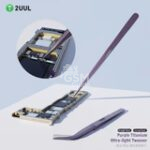Pince ultralégère 2UUL en titane violet pour réparation précise de cartes de téléphone – Image 3