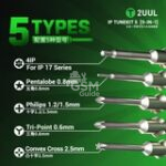 2UUL SD25 IP Tunekit5 Kit de rangement d'embouts de tournevis 5 en 1 – Image 3