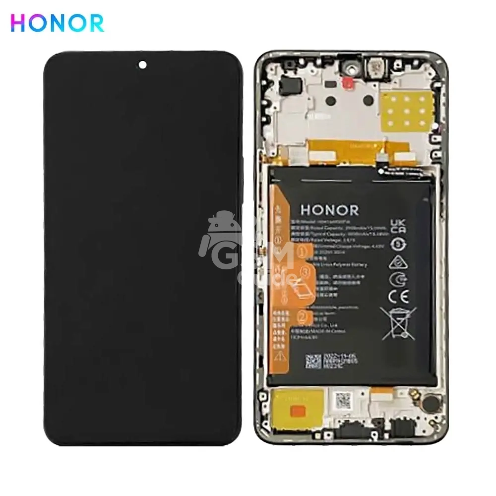 Bloc Écran Complet avec Châssis et Batterie Original Honor X8 0235ACDQ Noir Minuit Afficheur Complet Original Honor X8 Noir Minuit – Image 1