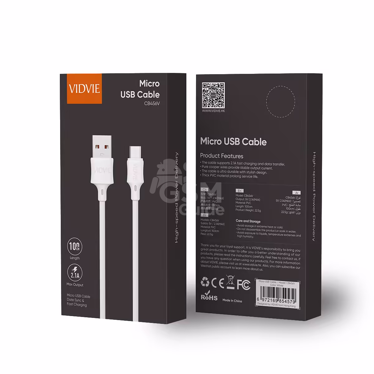 Câble de Charge et de Données VIDVIE CB456V – Micro-USB Câble de Charge et de Données VIDVIE CB456V – Micro-USB – Image 1