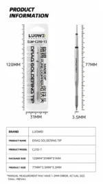 C210 Series - Desoldering Soldering Tip LW-C210-T – Image 2